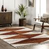 nuLOOM Kali Rust/Ivory, 5'3" x 7'6", Tribal Abstract, Shag, Soft and Plush, High Traffic, Stain Resistant, Easy Clean, Durable Area Rug for Bedroom, Living Room, Dining Space, Den, Foyer, Entryway view 1