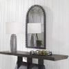 Dandridge Matte Black Metal 24" x 39" Arch Top Wall Mirror view 2