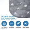 Ailemei Direct Cooling Blanket with Double Sided Cold Effect, Lightweight Breathable Summer Oversize Coastal Theme Bed Blankets, Transfer Heat to Keep Body Cool for Hot Sleepers Night Sweats, 90x90 view 3