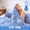 Ailemei Direct Cooling Blanket with Double Sided Cold Effect, Lightweight Breathable Summer Coastal Theme Bed Blankets, Transfer Heat to Keep Body Cool for Hot Sleepers and Night Sweats, 60x90 view 4
