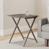 5pc XL Oversized Tray Table Set, Rustic Grey view 2
