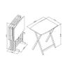 5pc XL Oversized Tray Table Set, Rustic Grey view 3