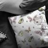 HomeRoots Broadcloth White Butterflies Indoor Outdoor Throw Pillow view 4