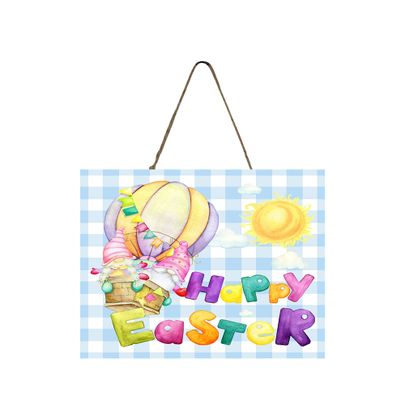 Happy Easter Balloon Wood Mini Sign 5" x 5"