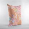 HomeRoots Pink On Orange Broadcloth Pink Orange Garden Indoor Outdoor Throw Pillow view 4