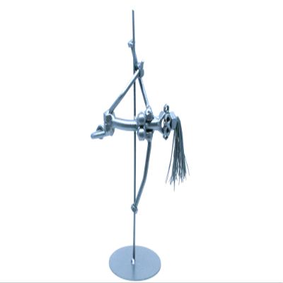 Aerial arts pole dance Nuts and bolts sculpture, Handmade ornament figurine, Acrobat Metal wall art sculpture, Interior design, Dance art