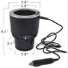BFYCHYC Premium 2-in-1 Car Cup Warmer Cooler Smart Car Cup Mug Holder | Perfect Car Tumbler Holder for Commuter / Road Tripper Present (Black and Silver), HEB-01 view 2