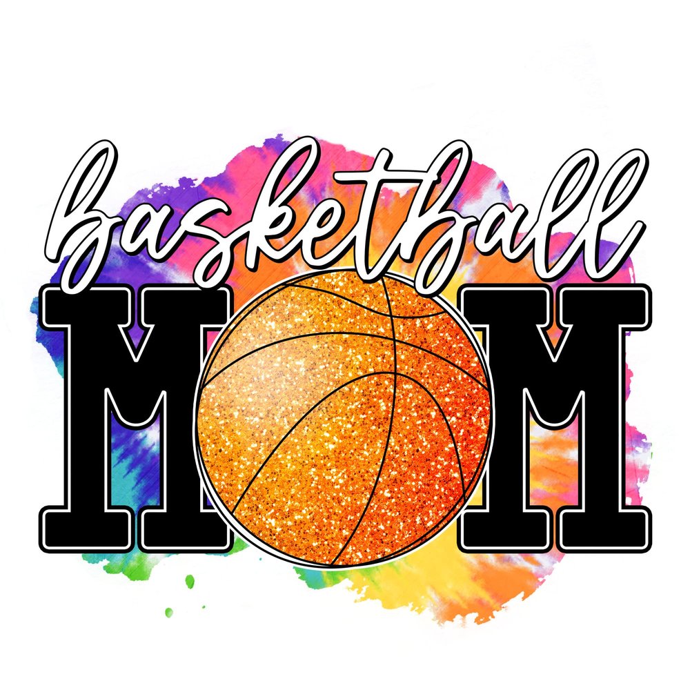 Basketball Mom Tie Dye Sublimation Transfer, Printed, Ready to Use, Basketball Sublimation Design Transfer, Sublimation Image, Shirt/Mug (Child x1-6")