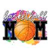 Basketball Mom Tie Dye Sublimation Transfer, Printed, Ready to Use, Basketball Sublimation Design Transfer, Sublimation Image, Shirt/Mug (Child x1-6") view 1