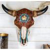 13" L Western Star Steer Bison Buffalo Bull Cow Head Wall Mount Decor view 4
