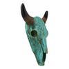 10" Steer Bison Buffalo Cow Turquoise Floral Lace Wall Decor Plaque view 3