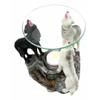 Moonlight Colorful Three Howling Wolves Oil & Wax Tart Burner Figurine view 2