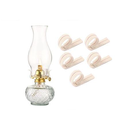 amanigo Large Oil Lamp for Indoors - Antique Paraffin Lamp Transparent Glass Oil Lamp with Glass Chimney Desktop Kerosene Lamp Oil for Kitchen