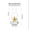amanigo Large Oil Lamp for Indoors - Antique Paraffin Lamp Transparent Glass Oil Lamp with Glass Chimney Desktop Kerosene Lamp Oil for Kitchen view 2