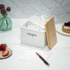 Eccolo Floral Ceramic Recipe Box with Natural Wood Cover 4-x-6-inches Includes 50 Recipe Cards 3.25-x-5.25-inches Recipe Box with Cards view 2
