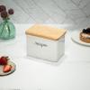 Eccolo Floral Ceramic Recipe Box with Natural Wood Cover 4-x-6-inches Includes 50 Recipe Cards 3.25-x-5.25-inches Recipe Box with Cards view 4
