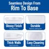 Carlisle FoodService Products Plastic Ramekins, Sauce Bowl For Catering, Kitchen, Restaurant, 2 Ounces, White, (Pack of 48) view 4