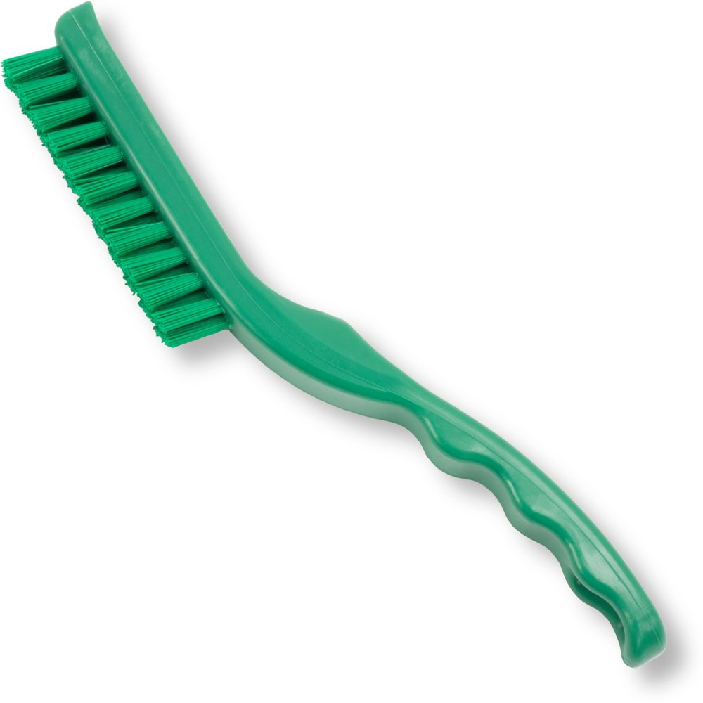 SPARTA Detail Brush Grout Brush, Crevice Brush with Hanging Hole for Bathroom, Kitchens, Countertop, Plastic, 9 Inches, Green, (Pack of 6)