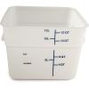 Carlisle FoodService Products Squares Square Food Storage Container with Stackable Design for Catering, Buffets, Restaurants, Plastic, 12 Quarts, White, (Pack of 6) view 2