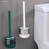 Strong Toilet Brush with HolderSilicone Toilet Bowl BrushToilet Scrub Brush with Solid Handle and Durable Bristles for Bathroom Cleaning Reusable (Color : White) view 3