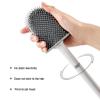 Strong Toilet Brush with HolderSilicone Toilet Bowl BrushToilet Scrub Brush with Solid Handle and Durable Bristles for Bathroom Cleaning Reusable (Color : White) view 4