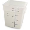 Carlisle FoodService Products Squares Square Food Storage Container with Stackable Design for Catering, Buffets, Restaurants, Plastic, 18 Quarts, White, (Pack of 6) view 1