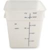 Carlisle FoodService Products Squares Square Food Storage Container with Stackable Design for Catering, Buffets, Restaurants, Plastic, 18 Quarts, White, (Pack of 6) view 2