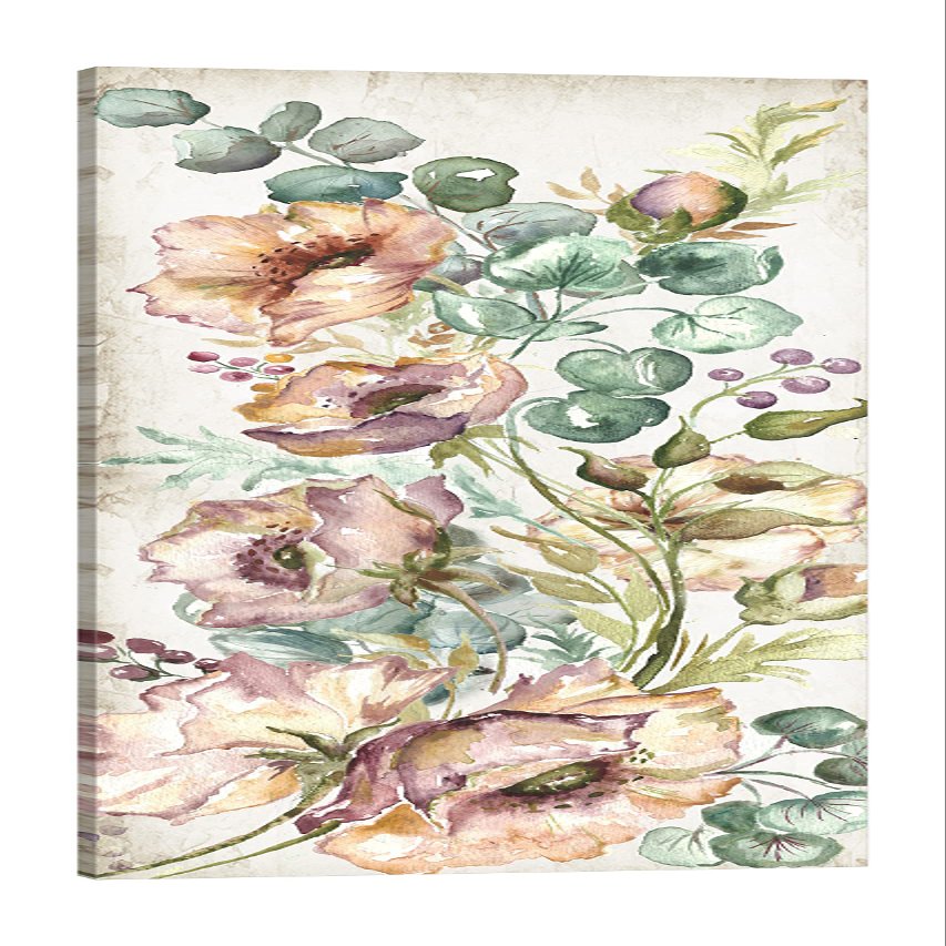 Jaxson Rea "Blush Poppies Gallery Wrapped Canvas by Tre Sorelle Studios, 15" x 45"