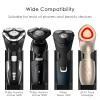 Linkidea 2 Pack Wall Mount Electric Shaver Holder, Self-adhesive Shower Organizer for Philips 7, 9 Series, Bathroom Razor Stand (Black) view 2