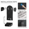 Linkidea 2 Pack Wall Mount Electric Shaver Holder, Self-adhesive Shower Organizer for Philips 7, 9 Series, Bathroom Razor Stand (Black) view 3