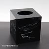 Crysdaralovebi Black Marble Pattern Resin Bathroom Set Storage Tray Toothbrush Holder Kit Liquid Soap Dispenser Hotel Bathroom Supplies Toothpi (Tissue Box 03) view 2