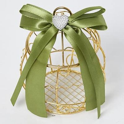 Mini Metal Gold Vintage Retro Bird cage Candy Boxes Baby Shower Favor Gift Box for Guests Party Birthday Souvenir (4,30PCS)