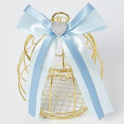 Mini Metal Gold Vintage Retro Bird cage Candy Boxes Baby Shower Favor Gift Box for Guests Party Birthday Souvenir (5,30PCS)