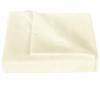 3-Pieces Flat Sheet (Flat Sheet + Pillow Cases) 600 Thread Count Combed Cotton 3-PC Piece Flat Sheet/Top Sheet Solid Ivory Full XL Size view 1