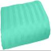 3-Pieces Flat Sheet (Flat Sheet + Pillow Cases) 600 Thread Count Combed Cotton 3-PC Piece Flat Sheet/Top Sheet Stripe Aqua Blue Queen Size view 1