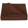 3-Pieces Flat Sheet (Flat Sheet + Pillow Cases) 600 Thread Count Combed Cotton 3-PC Piece Flat Sheet/Top Sheet Solid Chocolate Twin XL Size view 1