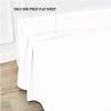 3-Pieces Flat Sheet (Flat Sheet + Pillow Cases) 600 Thread Count Combed Cotton 3-PC Piece Flat Sheet/Top Sheet Solid Chocolate Twin XL Size view 2