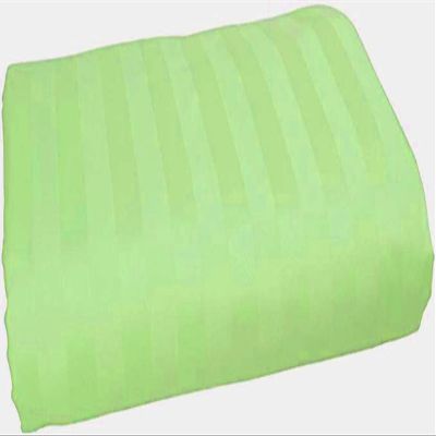3-Pieces Flat Sheet (Flat Sheet + Pillow Cases) 600 Thread Count Combed Cotton 3-PC Piece Flat Sheet/Top Sheet Stripe Sage Green King Size