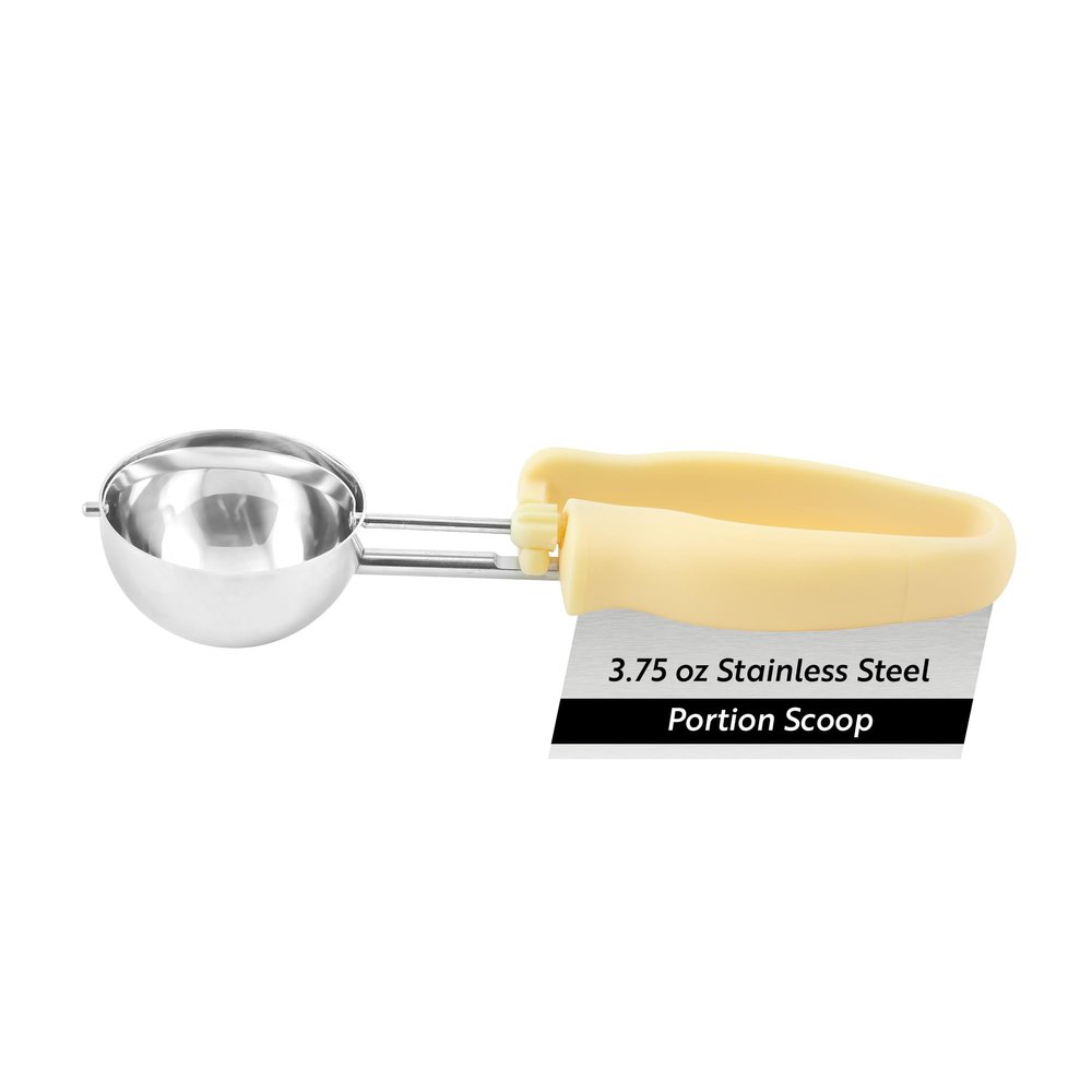 Restaurantware Ice Cream Scoop 1 Case 3 oz Stainless Steel Portioner Commercial Kitchen Tool Comfortable Grip Dishwasher-Safe Ambidextrous Handle