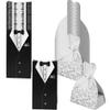 Froiny 100pcs Wedding Candy Box Dress Bride and Groom Gift Bags Party Favor Supplies view 1