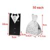 Froiny 100pcs Wedding Candy Box Dress Bride and Groom Gift Bags Party Favor Supplies view 2