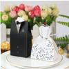 Froiny 100pcs Wedding Candy Box Dress Bride and Groom Gift Bags Party Favor Supplies view 4