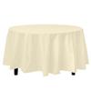 Party Dimension Tablecloth - 84" x 84" - Plastic Disposable Ivory Round Tablecover for Weddings, Banquets, Parties : 12 Count view 2