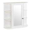 Neces Home Bathroom Wall Mount Cabinet Storage Shelf Over Toilet w/ Mirror Door White 7065977 0 view 1