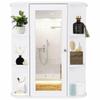 Neces Home Bathroom Wall Mount Cabinet Storage Shelf Over Toilet w/ Mirror Door White 7065977 0 view 3