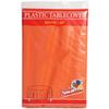 Party Dimension Tablecloth - 84" x 84" - Plastic Disposable Orange Round Tablecover for Weddings, Banquets, Parties : 12 Count view 1