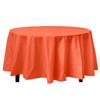 Party Dimension Tablecloth - 84" x 84" - Plastic Disposable Orange Round Tablecover for Weddings, Banquets, Parties : 12 Count view 2