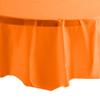Party Dimension Tablecloth - 84" x 84" - Plastic Disposable Orange Round Tablecover for Weddings, Banquets, Parties : 12 Count view 3