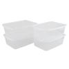 Nesmilers Clear Storage Boxs with Lids, 14 Quarts Latching Storage Totes Bins Set of 4 view 1