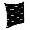 Cushion Pillow Cover African Mudcloth Pillowcase Cover Black with White Dash Tribal Design Boho Modern 20"x20" Decorative Outdoor Linen Fabric for Sofa Couch, Bed Home and Outdoor Car Throw Pillow view 2